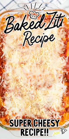 the baked pizza recipe has cheese and sauce on it