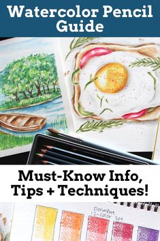 watercolor pencils with the title must know info tips and techniques