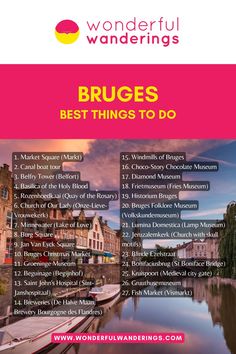 the best things to do in bruges, belgium with text overlaying it