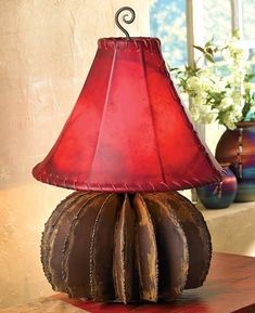 Round Iron Cactus Table Lamp Office Lamp Mexican, Westurn Lamps, Aztec Lamps, Cactus Lamps, Farmhouse Lamp, Cactus Lamp, Southwest Home, Rustic Room Decor, Southwest Home Decor