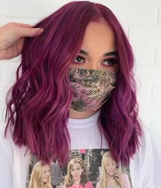 Pink Fall Hair Color, Fun Hair Colors For Fall, Hair Colour Ideas Red, Fall Purple Hair, Subtle Hair Color Fun, Burgundy Pink Hair, Warm Purple Hair, Pinkish Purple Hair, Unique Hair Color Ideas