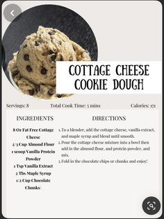 the recipe for cottage cheese cookie dough