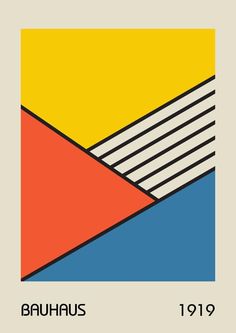 the cover for bauhaus 1911, with an orange and blue triangle in the center