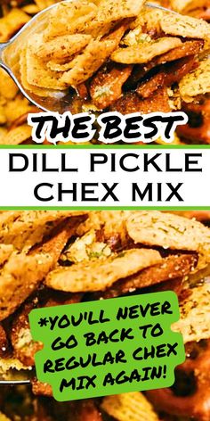 the best dill pickle chex mix you'll never go back to regular cheesy mix again