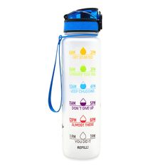 1L Tritan Water Bottle With Time Marker Bounce Cover Motivational Wate Kawaii Cups