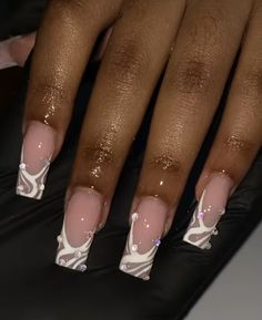 White Tip Acrylic Nails Square, Graduation Nails Acrylic, Nails 23, Henna Nails, Graduation Nails, Subtle Nails, Fully Booked, Nails Design With Rhinestones