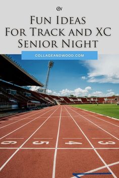 Fun Ideas For Track and Cross Country Senior Night From CollageandWood.com - picture of indoor track stadium Cross Country Senior Night, Senior Gifts Sports, Cross Country Motivation, Cross Country Gift Ideas, High School Track And Field, Cross Country Pictures, Cross Country Gift, High School Track, High School Cross Country