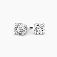 Perfect 4-Prong Diamond Stud Ears (1 1/2 ct. tw.) - 18K White Gold. Our timeless basket setting maximizes light and sparkle while hugging the diamond on all sides for extra security. Carefully crafted by our experts, this design sits perfectly and never sags or tips.

With unmatched craftsmanship and attention to detail, every aspect of each piece in The Perfect Collection is expertly designed for a look that lasts a lifetime. Earrings Platinum, Round Diamond Stud Earrings, Diamond Solitaire Earrings, Diamond Earrings Studs Round, Metal Basket, Earrings Everyday, Solitaire Earrings, Diamond Stud Earrings, Diamond Stud