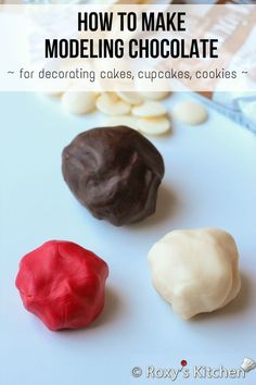 how to make modeling chocolate for decorating cakes, cupcakes, cookies