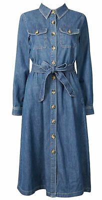 Great Shopping Ladies Denim Midi Dress Shirt Long Sleeve Cotton Holly Willoughby Must Have M&S, Fashion Women's Dresses Shirt Dress Long Sleeve, Midi Dress Long Sleeve, Ladies Denim, Denim Midi Dress, Holly Willoughby, Shirt Long Sleeve, Top Seller, Women Dresses, Top Rated