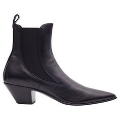 Black heeled Chelsea boots from Saint Laurent. Made of calf leather, this pair features decorative elastic side panels, pointed toe and black leather sole. Retail. Color: Black Material: Calf Leather Model No. 685837 Size: EU 44 / US 11 Mens Heel Height: 50 mm / 2” Sole Height: .2” Made in Italy Comes with a dust bag and box. New condition. Pristine. Chelsea Boots Men Outfit, Boots Men Outfit, Men In Heels, Heeled Chelsea Boots, Chelsea Boots Men, Black Leather Heels, Black Heels, Leather Heels, Boots Men