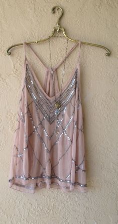 sheer racerback beaded gypsy gatsby tank Bohemian Angel, Estilo Hippy, Mode Boho, Bohol, Cowgirl Style, Unique Designers, Mode Inspiration, Hippie Style, Gatsby