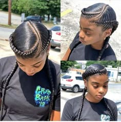 2 Cornrow Braids, Two Cornrow Braids, 2 Braids Hairstyles, Hairstyles Videos Tutorials, Beyonce Hairstyles, Braid Hairstyle Ideas, Toddler Hair Styles, Weave Hairstyles Braided, Two Braid Hairstyles