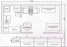 the floor plan for a restaurant with seating areas