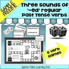 three sounds of the past tense verbs game