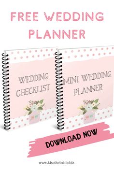 two wedding planner books with the title free wedding planner