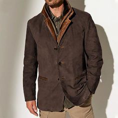 Season:Winter,Fall; Fabric:Polyester; Sleeve Length:Long Sleeve; Gender:Men's; Style:Comfort,Casual,Vintage; Occasion:Outdoor,Going out,Vacation,Daily Wear; Outerwear Length:Regular; Placket:Single Breasted; Function:Warm; Pattern:Plain; Design:Pocket; Neckline:Lapel; Outerwear Type:Suede Jacket,Casual Jacket,Jacket; Listing Date:10/19/2023; Bust:; Length:; Shoulder Width:; Sleeve: Jackets Casual, Vintage Business, Loose Cardigan, Cardigan Vintage, Classic Jacket, Nikko, Fleece Coat, Vintage Coat, Fall Jackets