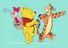 winnie the pooh and tigger cartoon characters