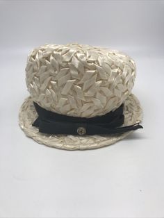 Vintage 30’s 40’s United Hatters Straw Hat Ladies 20” inside brim. This is in amazing condition . It will come with hat pin on the side of the band . The button shows some age on the front of the band. The inside brim measures 20” . May need shaped a bit depending on how you want to wear it. Adjustable Curved Brim Gatsby Hat, Gatsby Style Adjustable Hat With Curved Brim, Adjustable Gatsby Hat With Curved Brim, Vintage White Fedora With Short Brim, Kentucky Derby Hat With Short Brim, Short Brim Hat For Kentucky Derby, Gatsby Style Wide Brim Adjustable Hats, Classic Boater Hat With Short Brim, Gatsby Style Adjustable Cloche Hat With Curved Brim