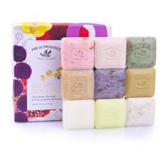 PRICES MAY VARY. LUXURY SOAP GIFT SET: This set includes 9 x 25g soaps in 9 beautiful scents - Rose Petal, Coconut, Milk, Lavender, Verbena, Honey Almond, White Gardenia, Sweet Lemon, & Sage LONG-LASTING: Soaps are quad-milled and enriched with shea butter to provide a smooth lather down to the very last sliver of soap FEEL THE LUXURY: Pré de Provence luxurious soaps create a rich, creamy lather to moisturize and soften your skin that is silky to the touch BEAUTIFUL FRAGRANCE: Made with quality French Soap, Sugar Scrub Diy, Soap Gift Set, Crabtree & Evelyn, Diy Scrub, Luxury Soap, Bath Soap, Soap Gift, Luxury Gift Box