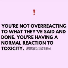 a quote that says you're not overreacting to what they've said and