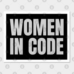 women in code sticker on a white background