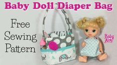 How to make doll diaper bag for Baby alive doll  I will show you step by step instructions on how to make a doll diaper bag for your Baby Alive, Reborn or any baby doll. If you like to make the baby wipes in this video. I listed link down below as well as the items that are in the bags. Doll Diaper Bag Pattern Free, Diaper Bag Pattern Free, Diy Diaper Bag, Baby Doll Diaper Bag, Doll Bassinet