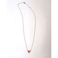 This is part of Chairish’s Fine Jewelry assortment.  A beautiful Italian 14-karat gold and enamel (bright pink and yellow) heart necklace. Colors are reminiscent of the Italian summer spirit beach coast. Beautiful as a standalone necklace or stack with other necklaces. Necklace has two-length options (16" and 16.5"), please see second to last close-up image. Marked 14-karat on back of heart as shown in last image. Also marked on chain clasp '585', which is an Italian jewelry mark. Very good cond Pink Pendant Charm Necklace With Delicate Chain, Pink Heart Shaped Necklace With Adjustable Chain, Pink Heart Pendant Jewelry With Adjustable Chain, Pink Enamel Necklace For Valentine's Day, Pink Enamel Dainty Jewelry, Fine Jewelry Pink Heart Charm, Yellow Gold Enamel Heart Pendant Necklace, Minimalist Pink Necklace With Adjustable Chain, Pink Fine Jewelry Necklace For Gift