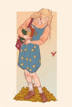 Luna Lovegood Fanart, Luna Lovegood Fan Art, Luna Lovegood Art, The Oh Hellos, Warm Honey Blonde, Harry Potter Ginny Weasley, Harry Potter Ginny, Weasley Harry Potter, Harry Potter Illustrations