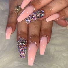 💅🏽💅🏽💅🏽💅🏽 Shape Nails, Nails Silver, Coffin Shape, Silver Bling, Coffin Shape Nails, Nail Swag, Bling Nails