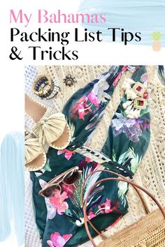 the cover of my banana's packing list tips and tricks, with flowers on it