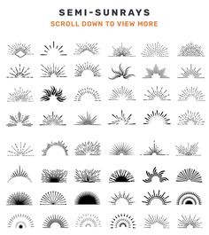 Vector Sunbursts, Starbursts & More Sunburst Hand Tattoo, Hand Poked Sun Tattoo, Sunburst Tattoo Design, Sunshine Hand Tattoo, Sunburst Finger Tattoo, Stick And Poke Sun Tattoo, Semi Sunrays Tattoo, Create Your Own Sunshine Tattoo, Sunburst Drawing