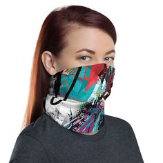 Cyber graffiti snood. Blue, purple, white, black, red. Versatile.  Slip over head and wear round the neck  Wear over the face ninja style. Roll, fold, twist into a hat, wristband or hair accessory.  Super stretchy, always bounces back. Keep warm and up your accessory game. One size fits all. Features: * Super stretchy * Breathable fabric * Washable and reusable * Four-way stretch * Colour vibrancy * Soft and smooth * Easy to care for * One size * Made to order, no stockpile of clothes that could Adidas Snood, Bleu Violet, Especially For You, Keep Warm, Uk Shop, Cyberpunk, One Size Fits All, Scarf Wrap, Breathable Fabric