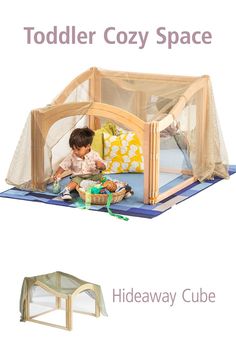 toddler cozy space with clear panels and a mesh throw Early Years Classroom, Green Chemistry, Montessori Classroom, Environmental Design, Cozy Nook, Play To Learn