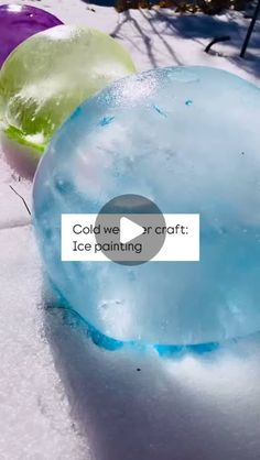 Natalie on Instagram: "These are fun to make on the coldest days of winter. You can add food coloring with the water, but we think it’s more fun to let the kids paint them. There’s something about painting ice spheres that’s kind of magical ✨" Painting For Kids, Food Coloring, Cold Day, More Fun, Things To Think About, Let It Be, Canning, Instagram