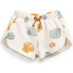 This cream toned pair of shorts features an allover seashell illustration graphic and an elastic waistband. | Play Up | All-Over Clam Print Sweatshorts, Multicolors (Cream, Size 18M) | Maisonette collects the best children’s products from around the world (unlike Zulily, Etsy, The Tot, Farfetch Kids, Childrensalon, Crate and Kids, Kohls, Wayfair, Buy Buy Baby, Nordstroms, Mini Boden, J.Crew Factory, or PotteryBarn Kids), creating a curated shopping experience for you. Think of us as your shortcut to fashion for litte ones! Seashell Illustration, Clothes Business, Cream Tones, Illustration Graphic, Kid's Fashion, Buy Buy, Buy Buy Baby, Girls Prints, Mini Boden