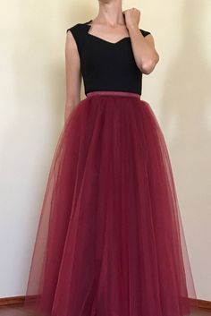 Tulle Maxi skirtBurgundy Full Length SkirtFloor lengthExtra Long Tulle Skirt, Maxi Rock, Tulle Long Skirt, Full Length Skirt, Tulle Maxi Skirt, Sneakers Fashion Outfits, Full Length Skirts, Floor Length Skirt, Quince