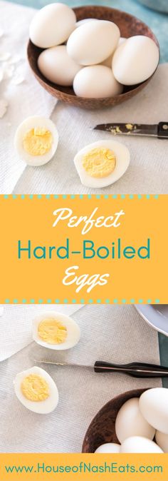 hard boiled eggs in a bowl on a table