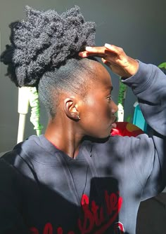 golden moment, natural hairstyles, high puff High Puff 4b Hair, 4c Natural Protective Hairstyles, High Puff Natural Hair 4c, Natural Hair High Bun, Healthy 4c Hair, Two Puffs Natural Hair Hairstyles, High Puff Natural Hair, Afro Puff Ponytail, Natural 4c Hair