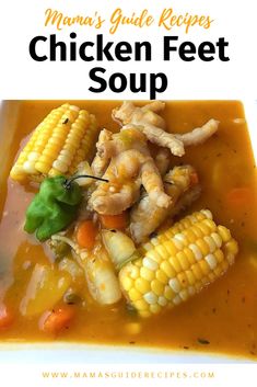 this is an image of a chicken and corn soup