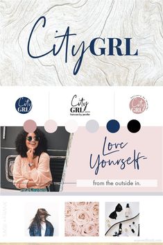 an advertisement for a women's clothing store, with the words city girl on it