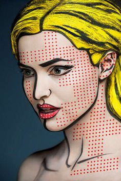 Comic Book Makeup, Halloweenský Makeup, Pop Art Makeup, Special Effects Makeup, Halloween Makeup Looks, Halloween Make Up, Book Style, Victoria Secret Angels, Russian Artists