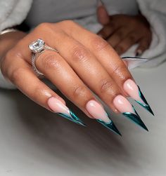 Pointy Nails Christmas, Long Pointy Nails Designs, Long Pointy Nails, Pointy Nails Designs, French Stiletto Nails, Crazy Acrylic Nails, Pointy Nail Designs, Acrylic Nail Designs Classy