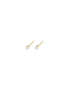 14K Gold Mini Diamond Earrings Earring Png, Mini Earrings