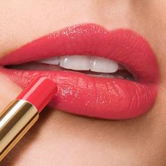 Without Pause Pure Color Explicit Slick Shine Lipstick - Estée Lauder | Ulta Beauty Red Lipstick Bridal Makeup, True Spring Makeup, Raspberry Lipstick, Coral Pink Lipstick, Hidden Crown Hair Extensions, Loreal Lipstick, Spring Lipstick, Natural Beauty Treatments, Makeup Tips For Older Women