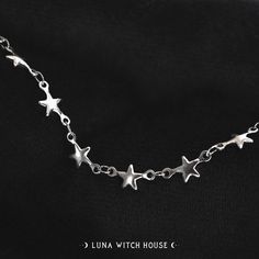 This star necklace is a similar style to a choker, just it's a little bit bigger! - Material Type: Stainless Steel - Chain Length: 17 inches - Pendant Size: 12mm All necklaces are inside a material pouch and then carefully placed inside an envelope lined with bubble wrap to ensure no damage in transit. *Please note that although item photography is as accurate as possible, some screens may portray the item colour slightly different to the colour in person. By browsing this shop or placing an ord Luna Witch, Item Photography, Star Jewellery, Witch Accessories, Witch Necklace, Goth Necklace, Choker Style Necklace, Magical Jewelry, Jewelry Accessories Ideas