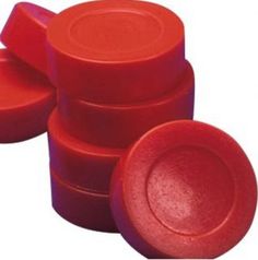 red plastic cups stacked on top of each other