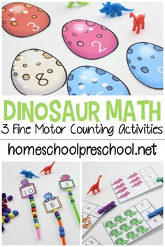 dinosaur math activities for preschool and homeschool