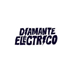 the logo for dynamitete electrico is shown in purple and black letters on a white background