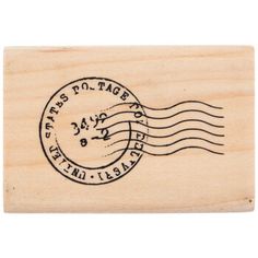 a rubber stamp with an airmail stamp on it